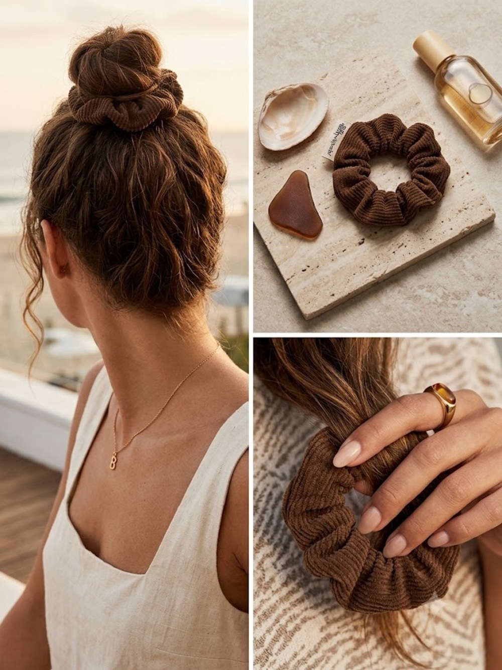 RARE Sun Bum x Kitsch Brown Scrunchie